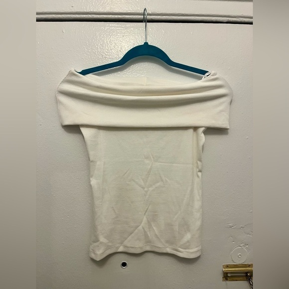 LOFT Ribbed Off the Shoulder Top - Picture 2 of 7